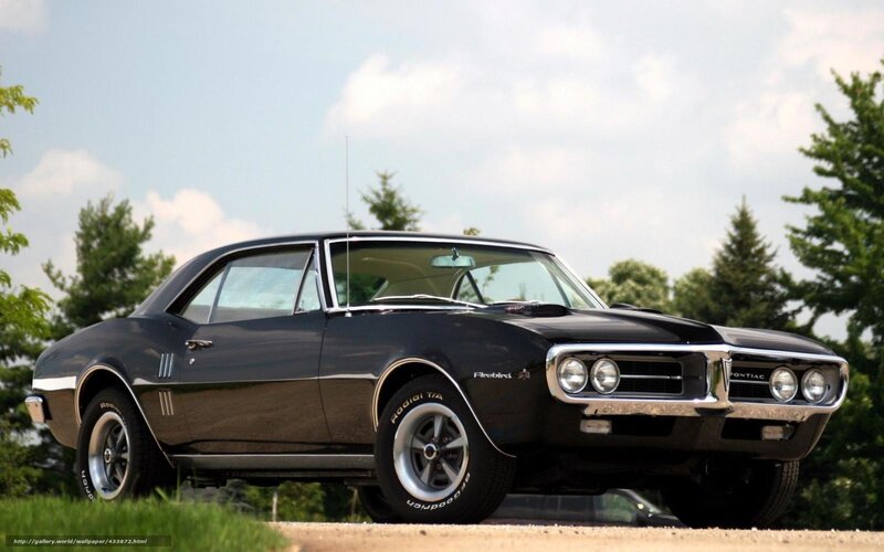 Black Pontiac Firebird classic car