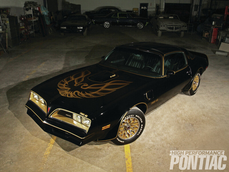 Black Pontiac Firebird — Dramatic, Night