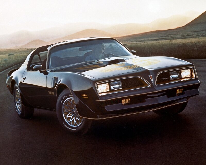 Black Pontiac Firebird — Dramatic, Sunset, Photograph