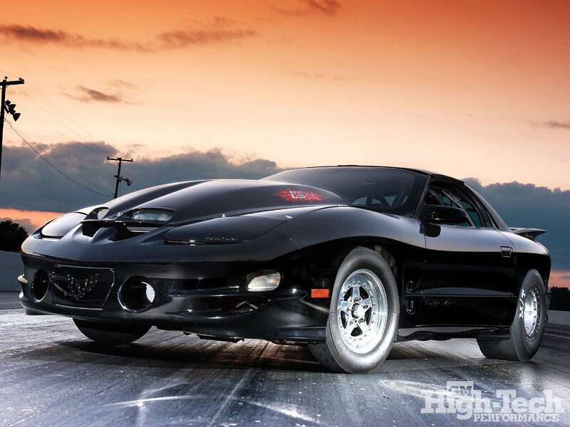 Black Pontiac Firebird — Dramatic