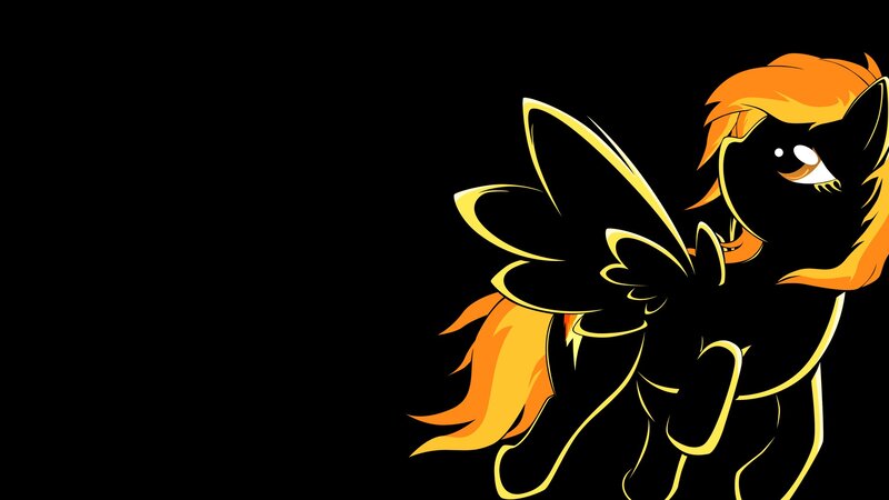black pony with orange mane