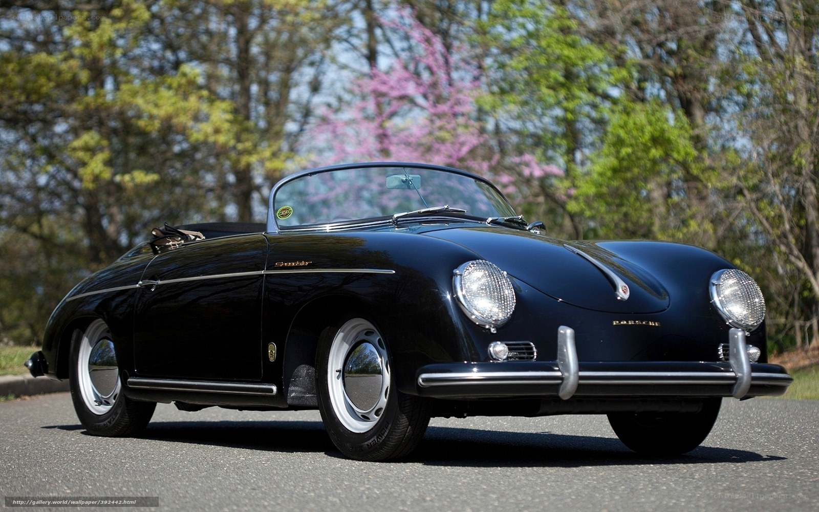 Black Porsche 356 convertible