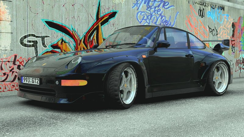 Black Porsche 911 GT2