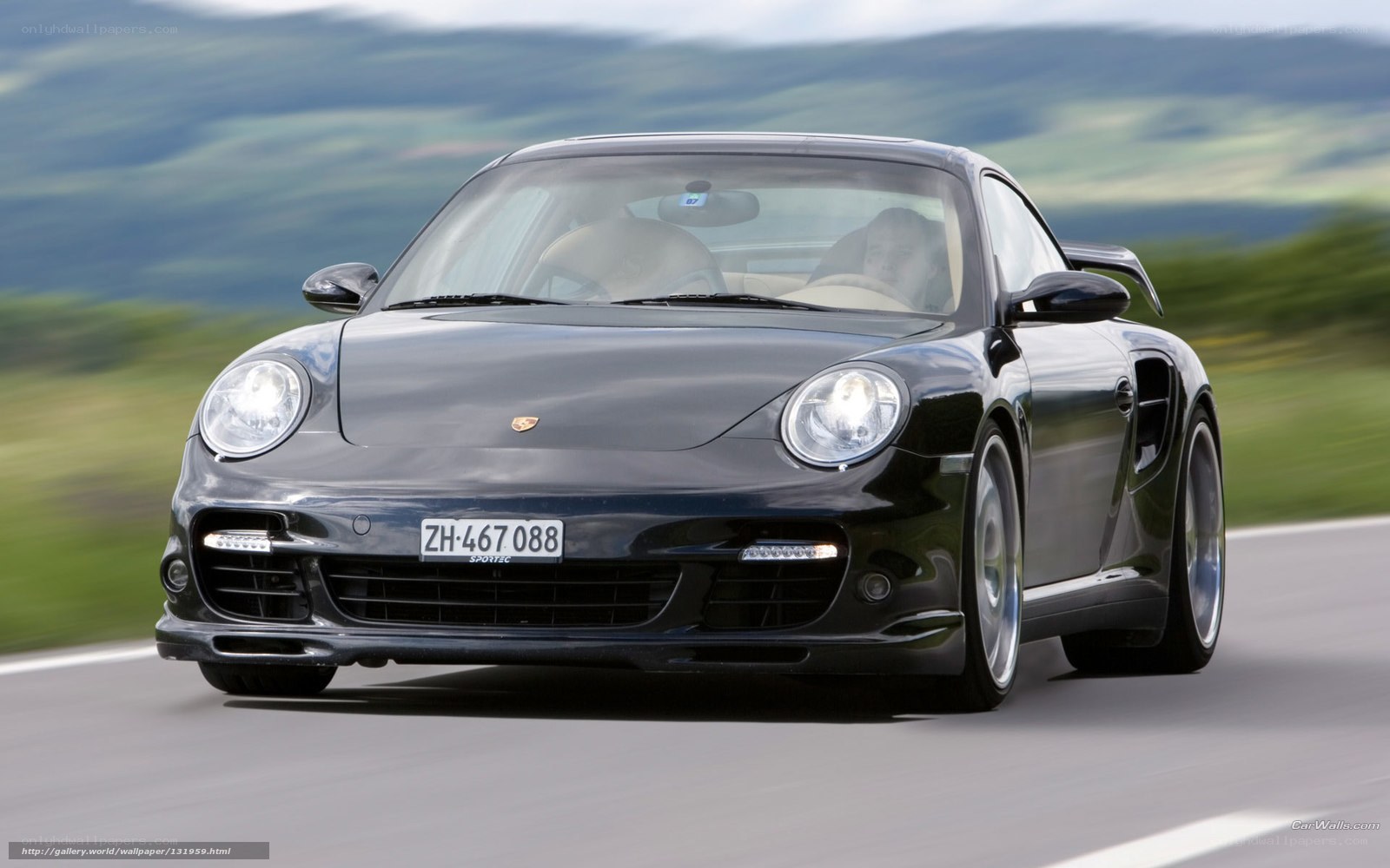 black porsche 911 in motion