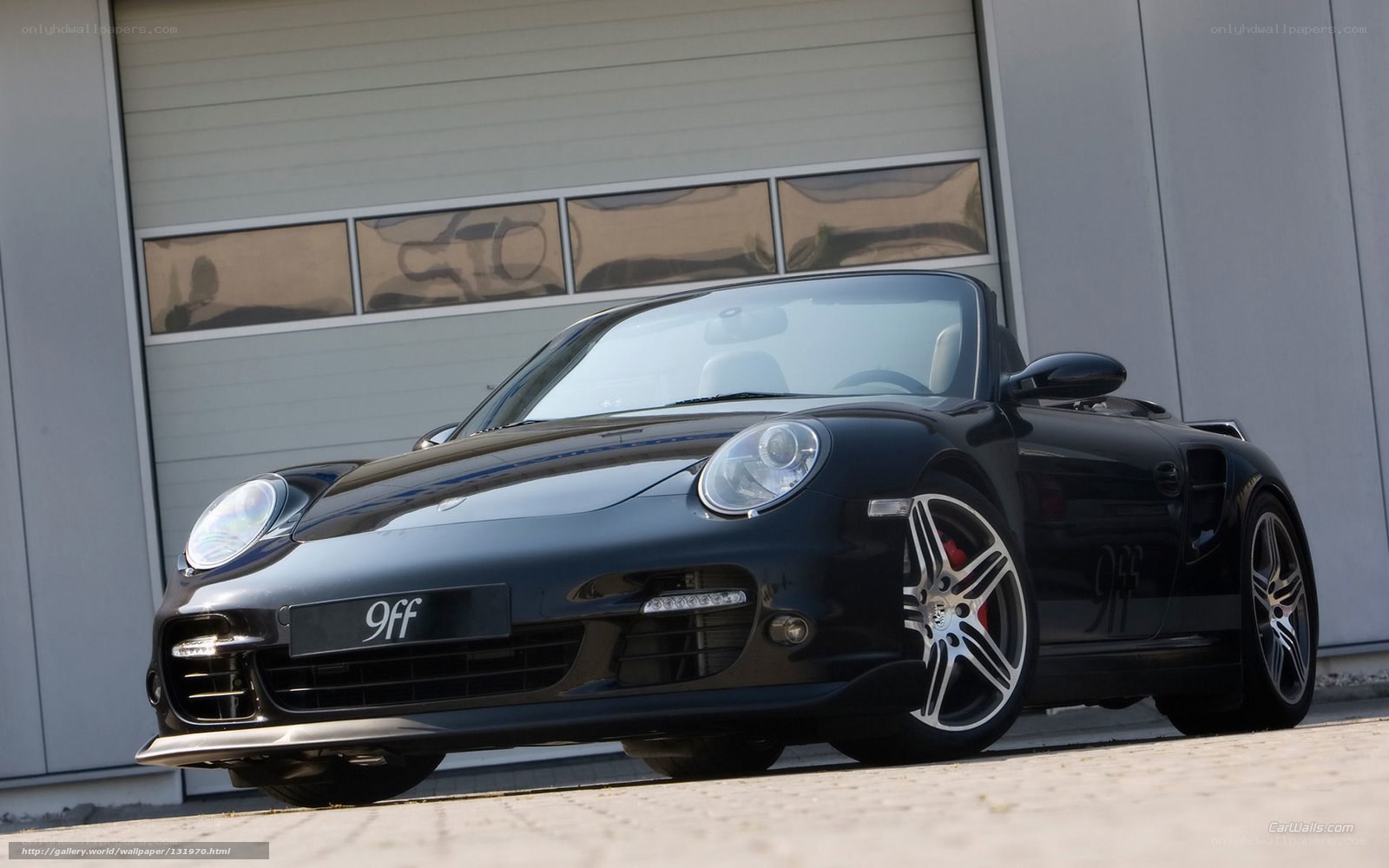 Black Porsche 911 Turbo Cabriolet