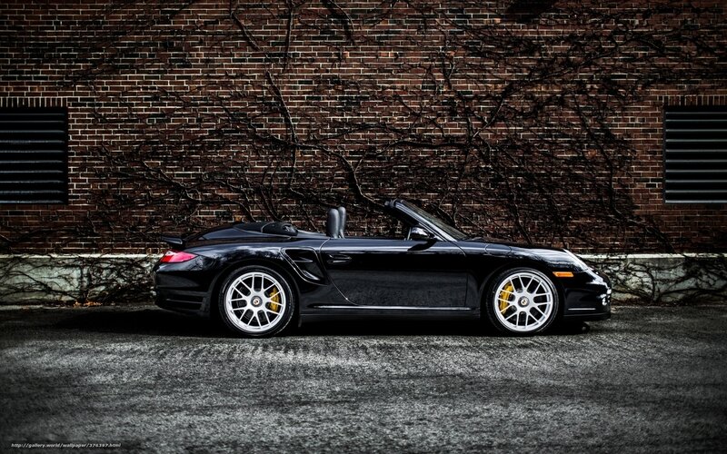 Black Porsche 911 Turbo Cabriolet