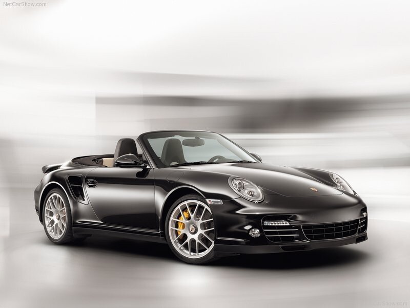 Black Porsche 911 Turbo Cabriolet