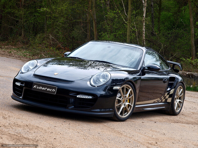 Black Porsche 911 Turbo with Kubatech