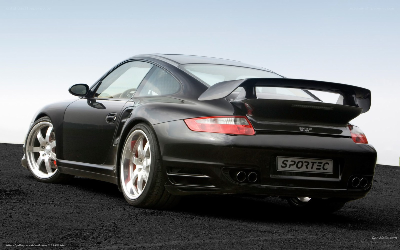 black porsche 911 with sportec body kit