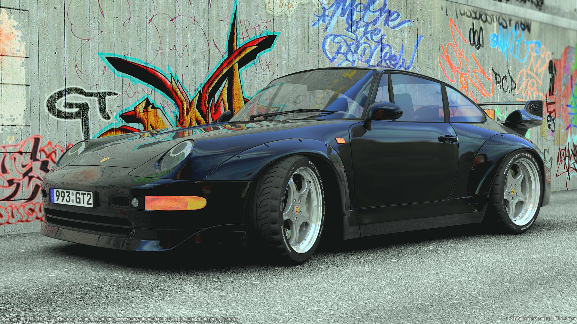 Black Porsche 993 GT2