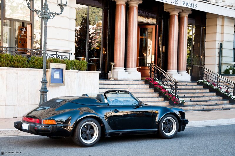 Black Porsche at Hotel de Paris