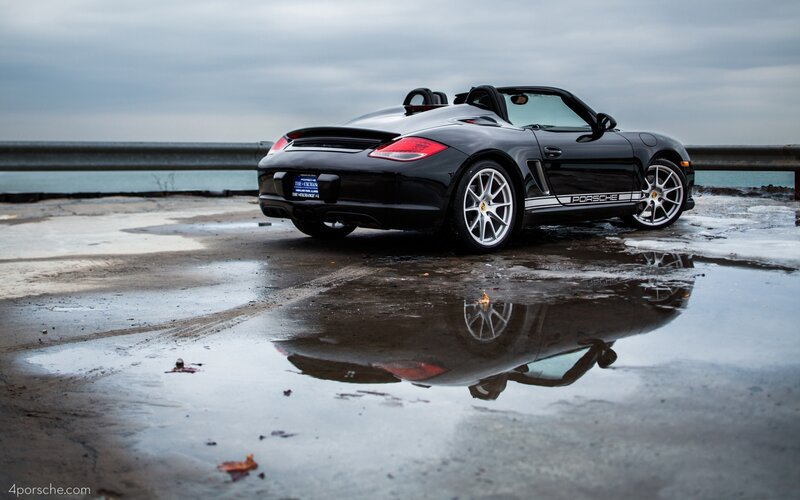Black Porsche Boxster — Dramatic