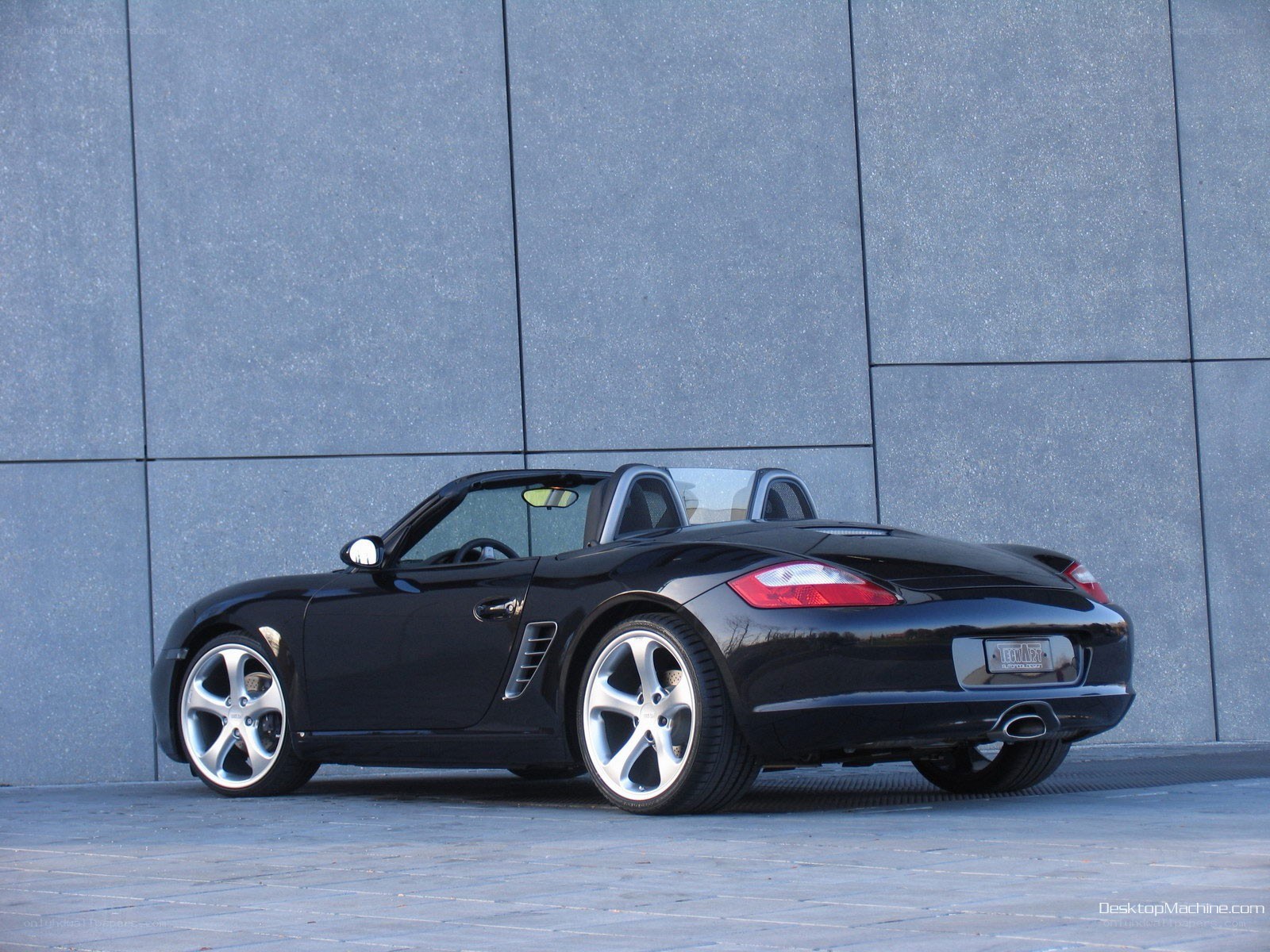 Black Porsche Boxster parked