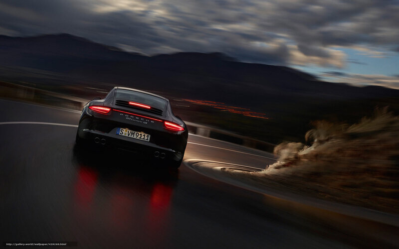 Black Porsche Car — Dramatic