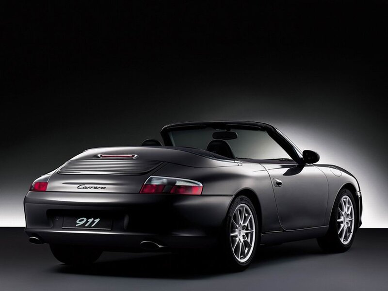 Black Porsche Carrera convertible