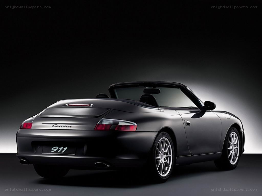 Black Porsche Carrera convertible