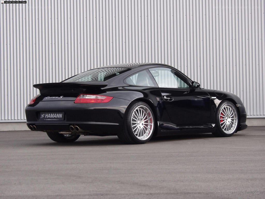Black Porsche Carrera S with Hamann modifications