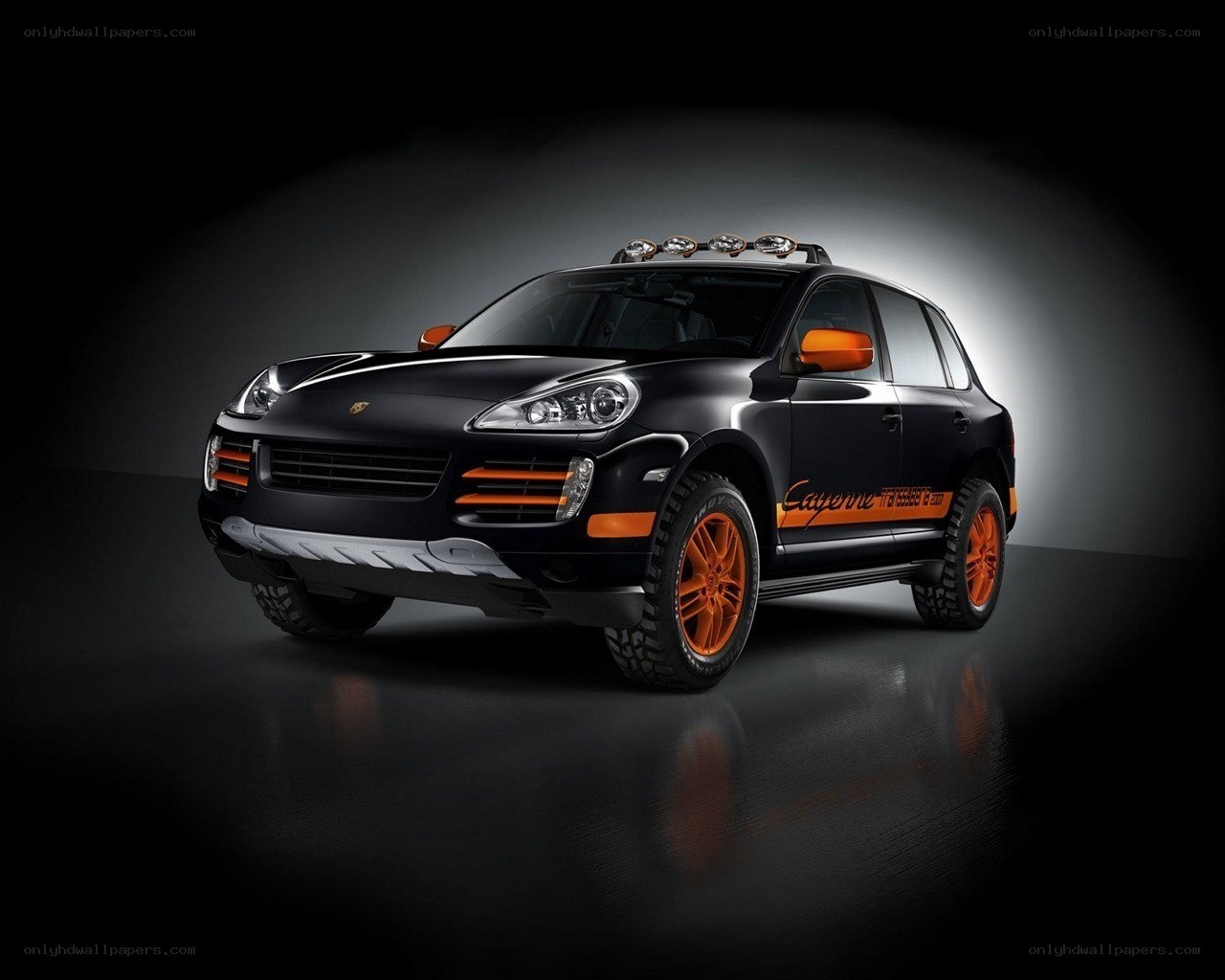 black porsche cayenne concept