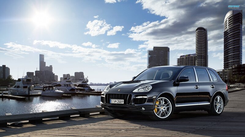 Black Porsche Cayenne — Dramatic, Afternoon