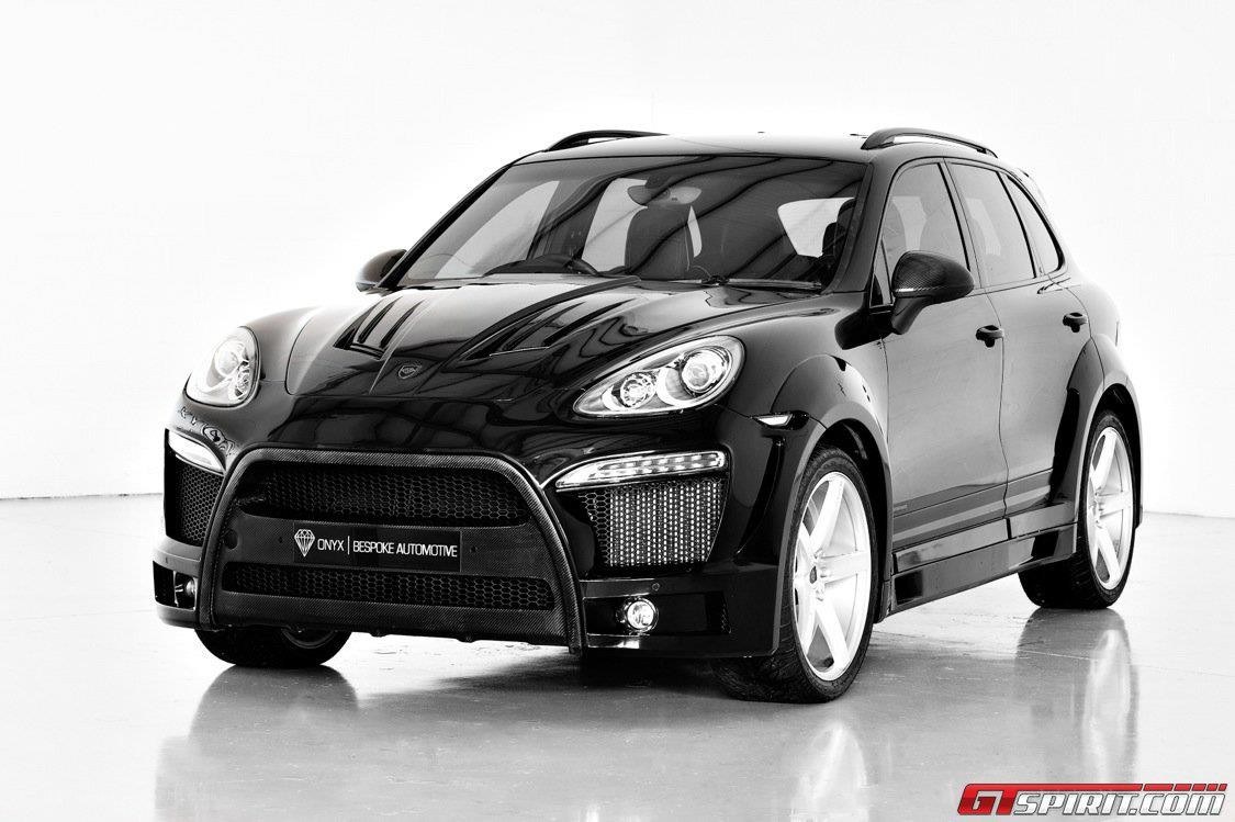 black porsche cayenne suv