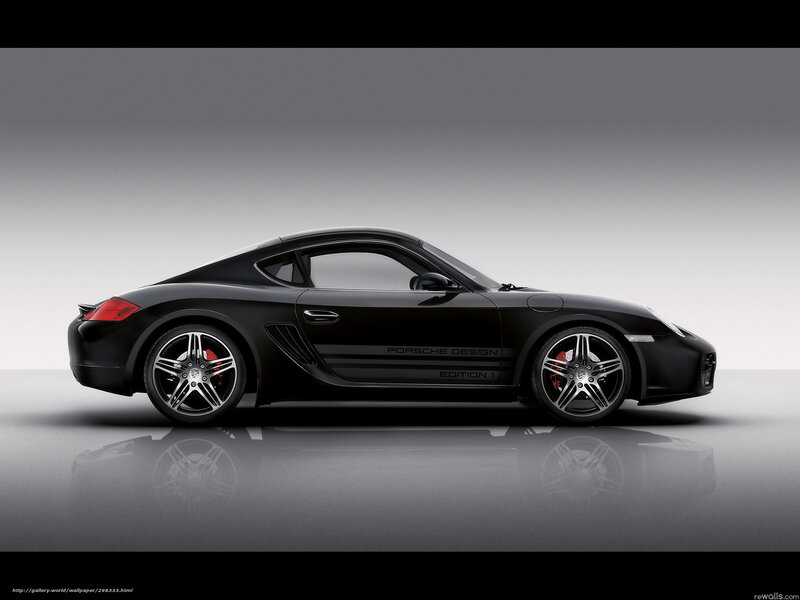 Black Porsche Cayman sports car