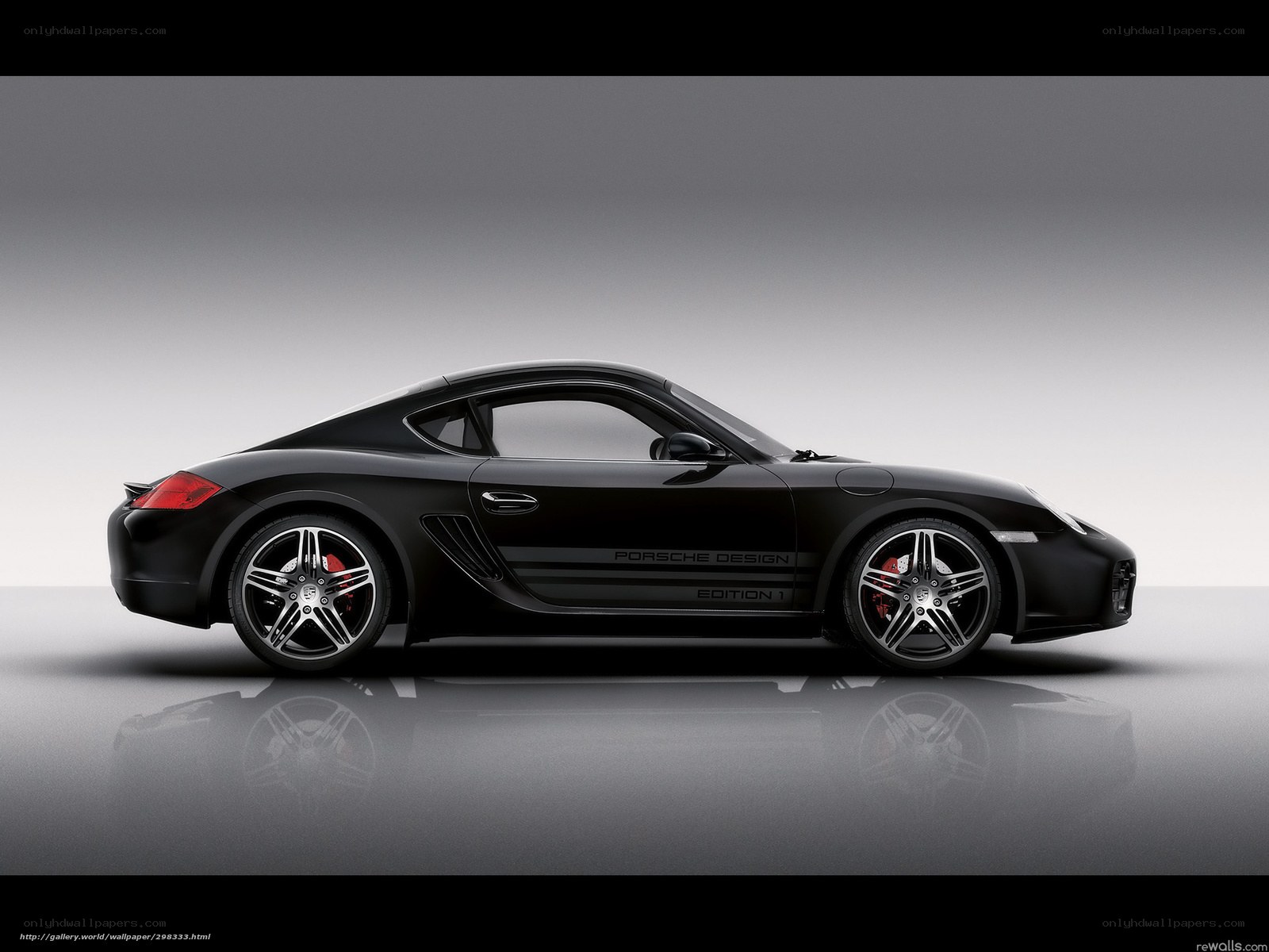 Black Porsche Cayman sports car