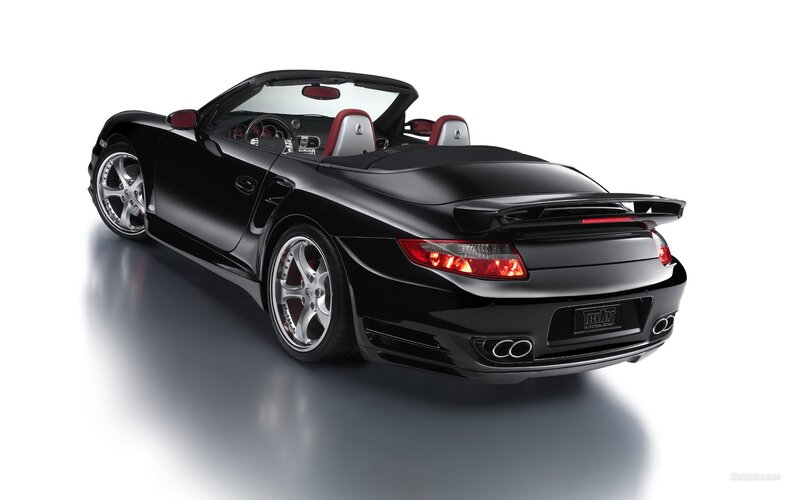 black porsche convertible