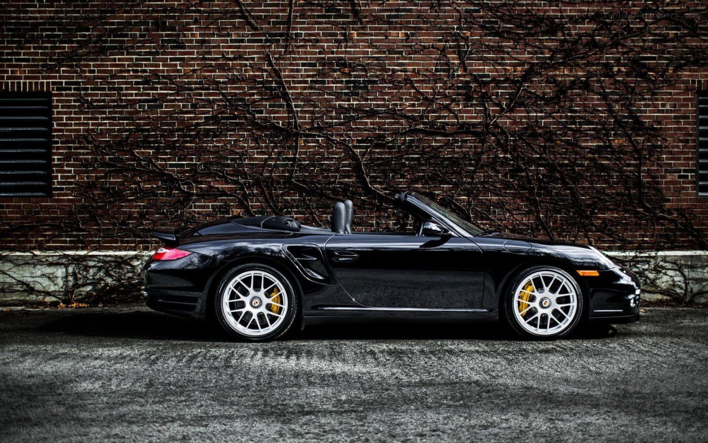black porsche convertible car