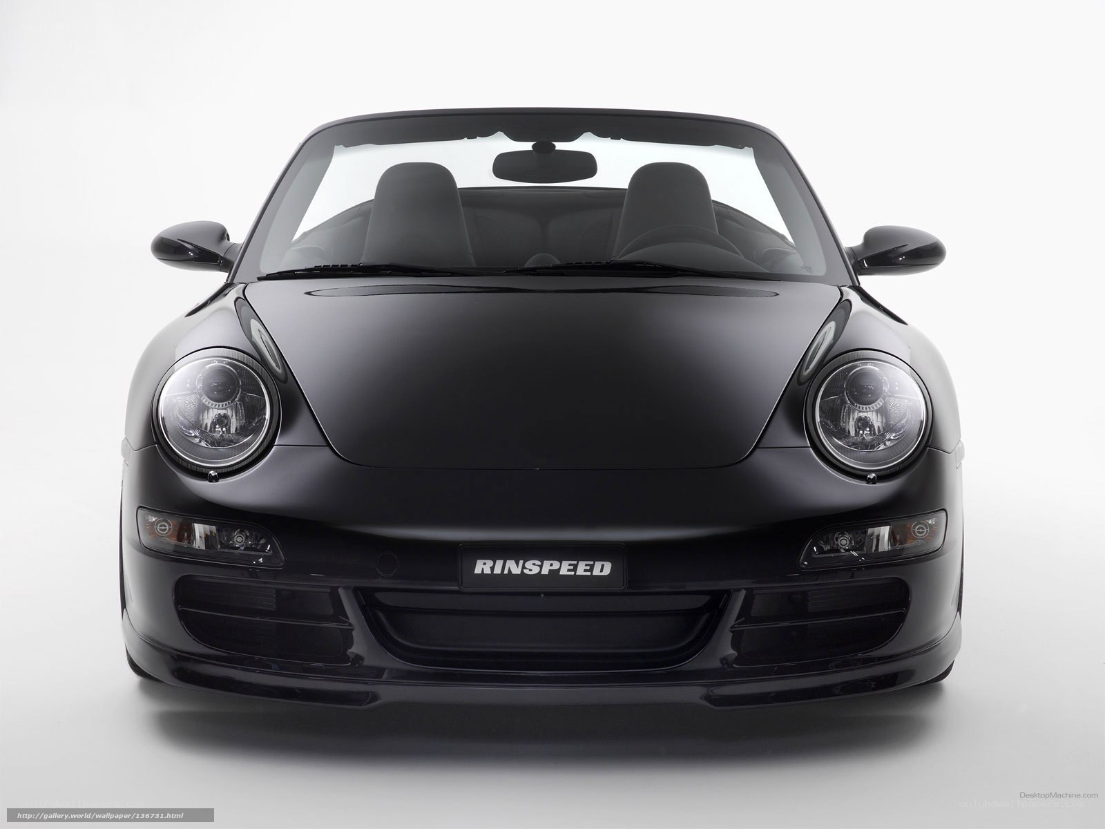 black porsche convertible front view