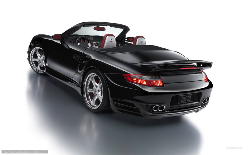 black porsche convertible sports car