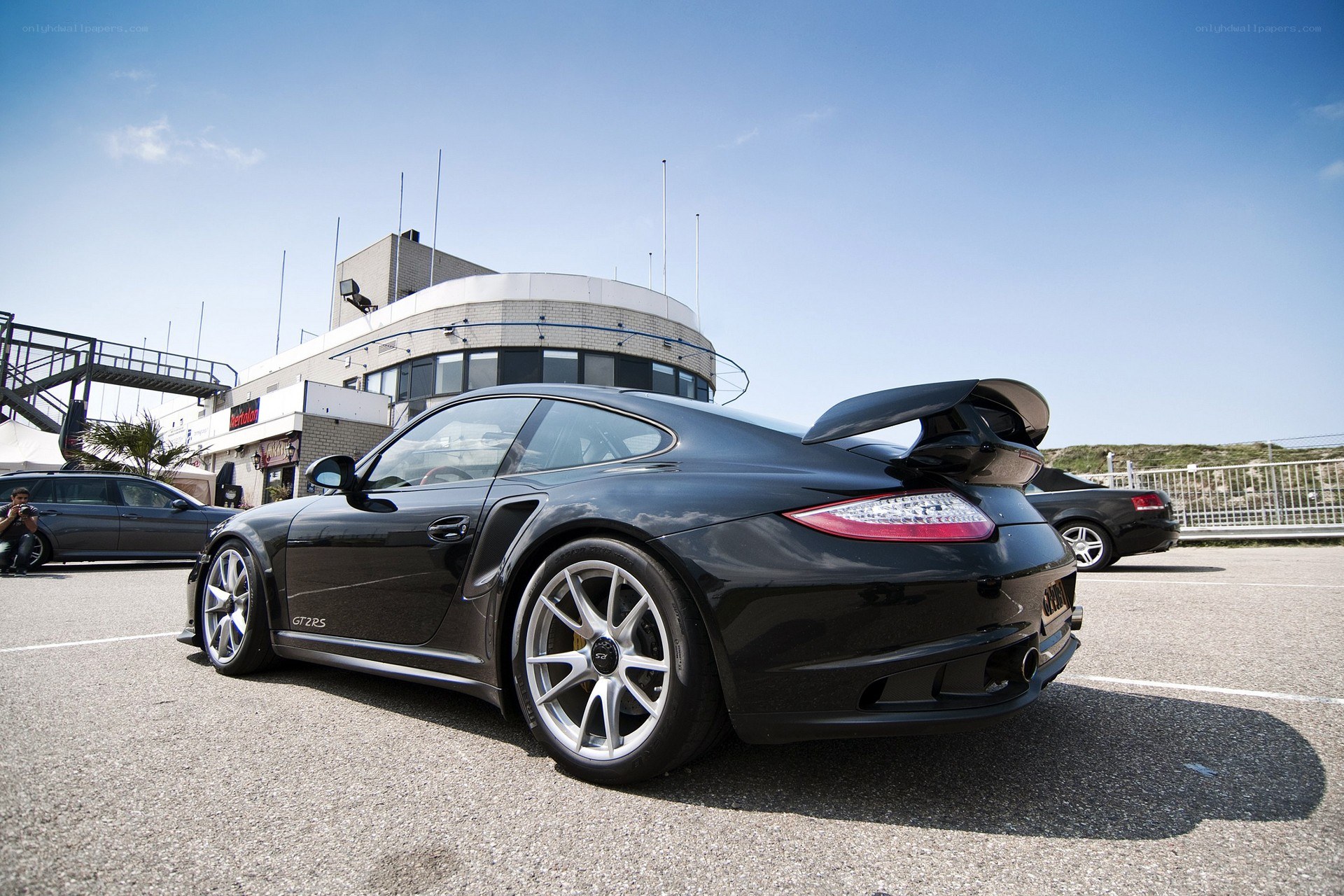 Black Porsche GT2 RS parked
