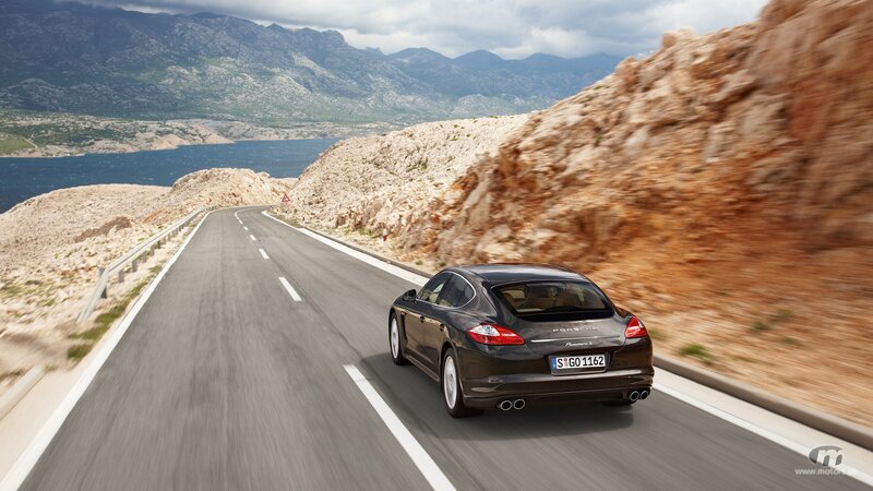 Black Porsche on Road
