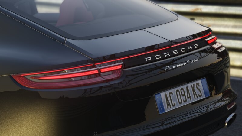 Black Porsche Panamera — Dramatic, 3d Render
