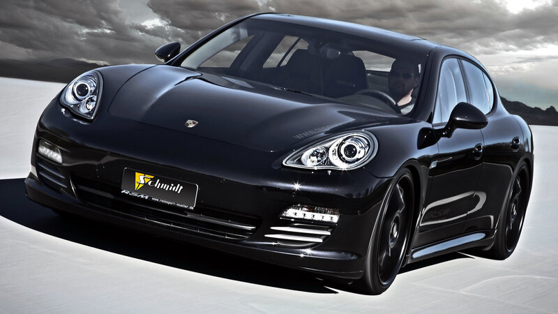 Black Porsche Panamera — Dramatic, Photograph, Car