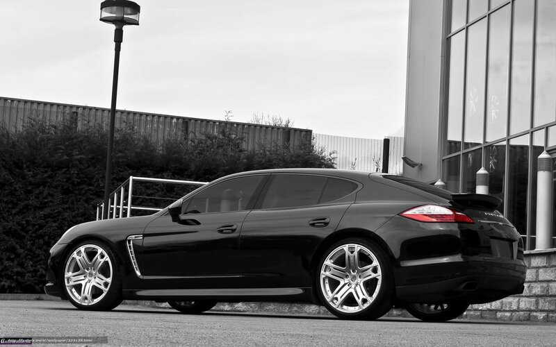 Black Porsche Panamera parked