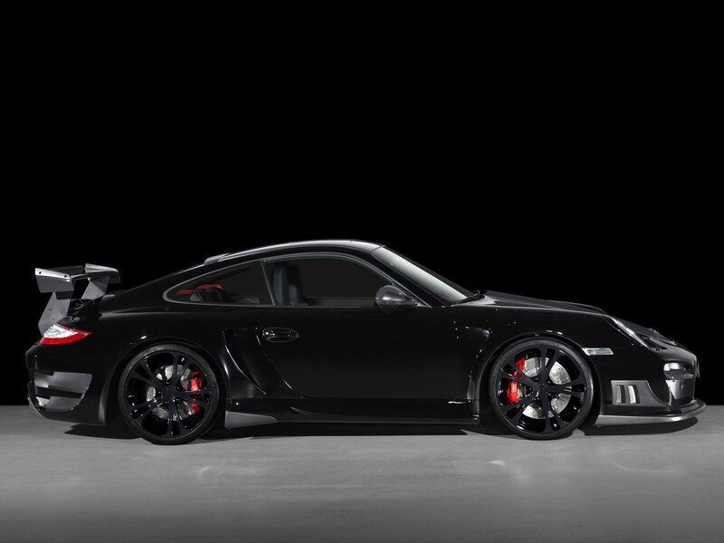Black Porsche sports car