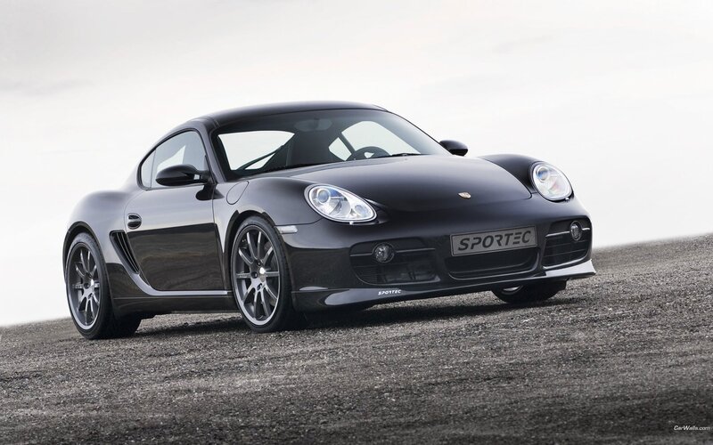 black porsche sports car