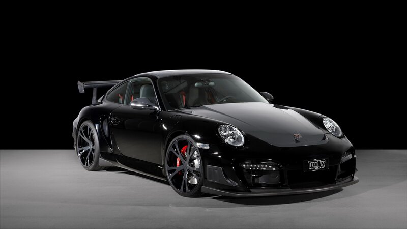Black Porsche sports car