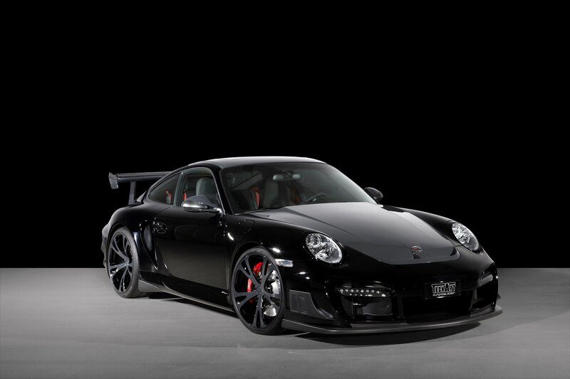 Black Porsche sports car