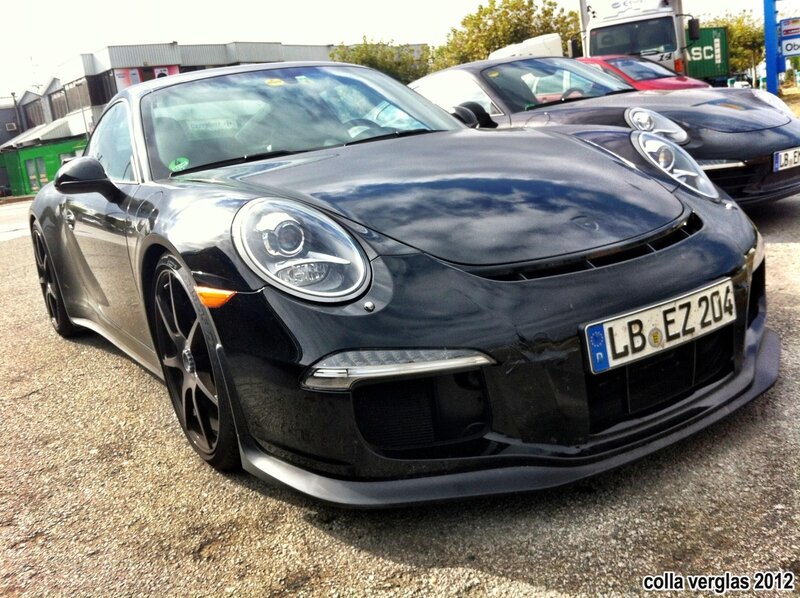 Black Porsche sports car