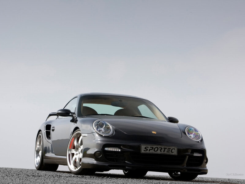 black porsche sports car