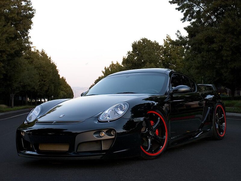 black porsche sports car