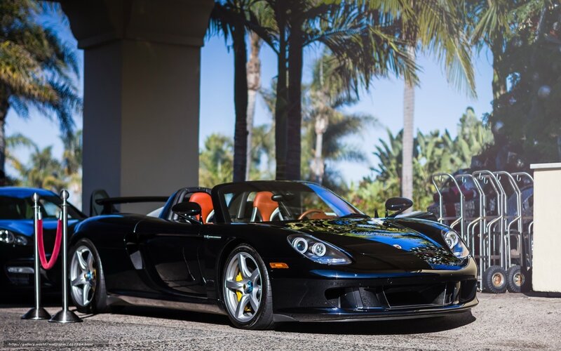 Black Porsche sports car
