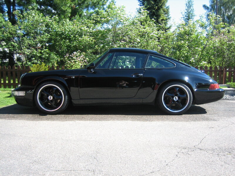 Black Porsche sports car