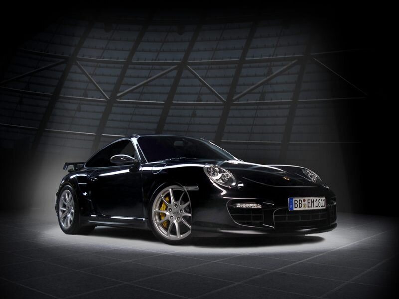 Black Porsche sports car