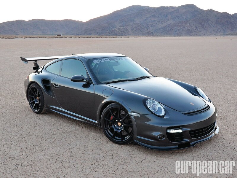 Black Porsche Sports Car — Gray