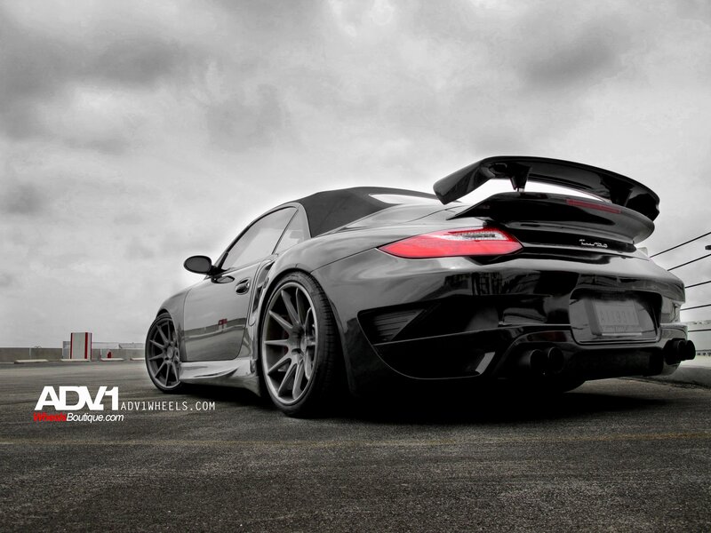Black Porsche Turbo Convertible