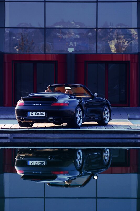 Black Porsche Turbo S convertible