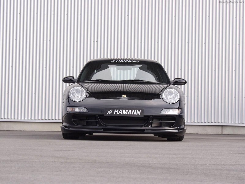 Black Porsche with Hamann modifications