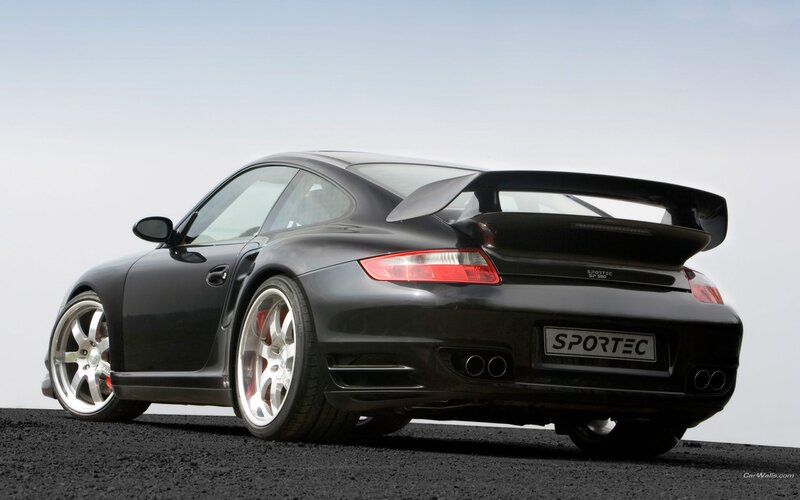 black porsche with sportec body kit
